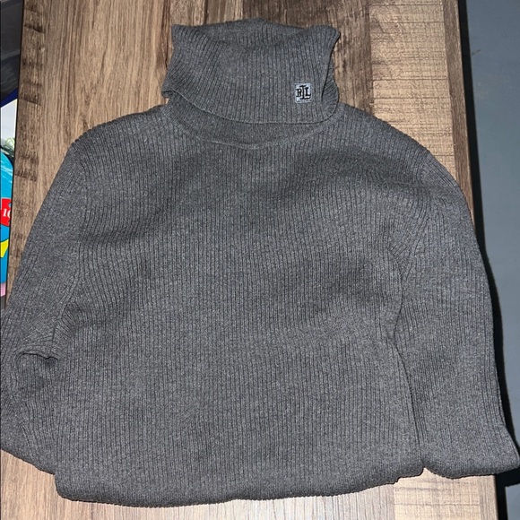 Polo Ralph Lauren Charcoal Turtleneck Sweater - Picture 1 of 3